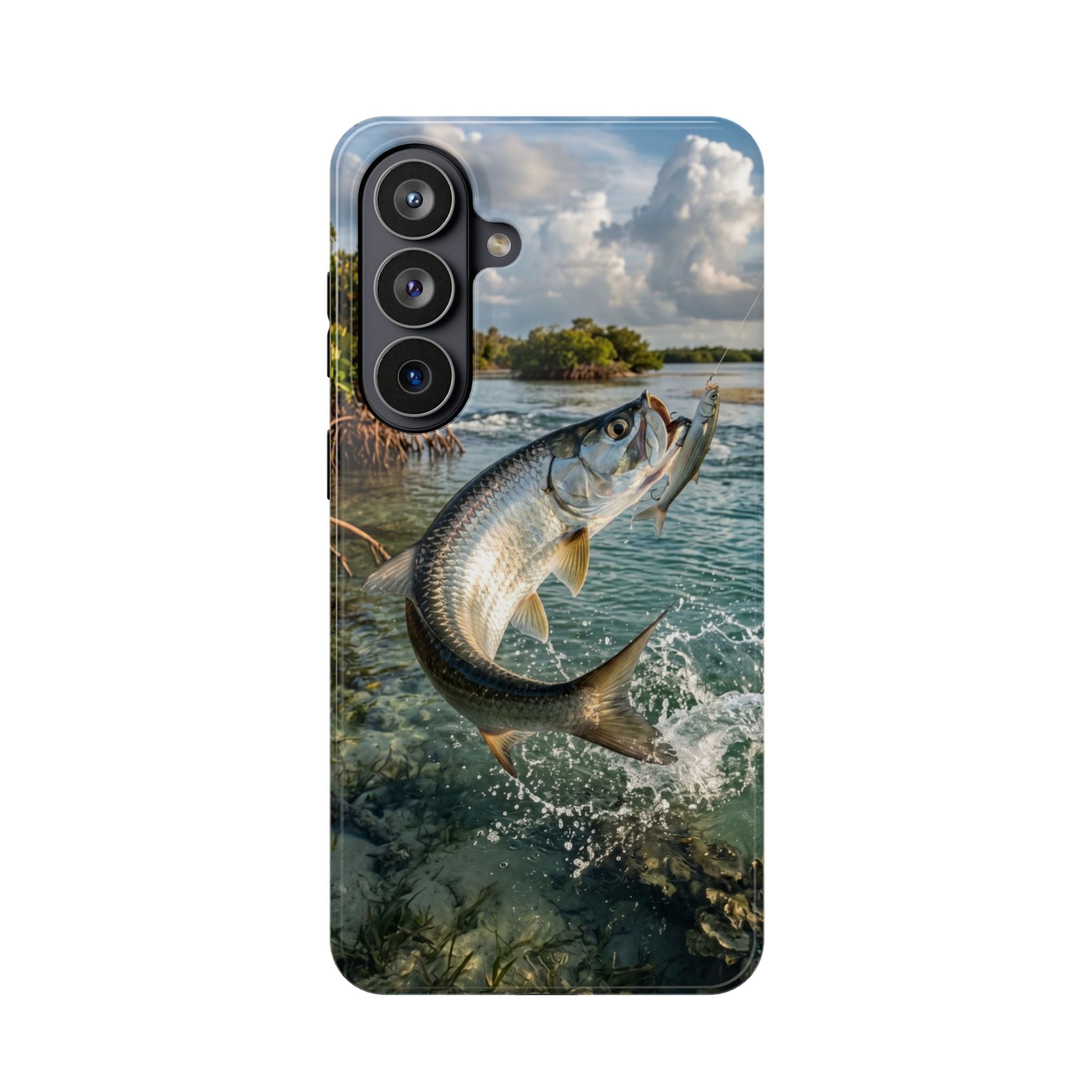 Tarpon Fishing Fish Phone Case MagSafe Compatible for iPhone & Samsung Galaxy | Tarpon Fisherman Gift | Dual Layer Tough Case