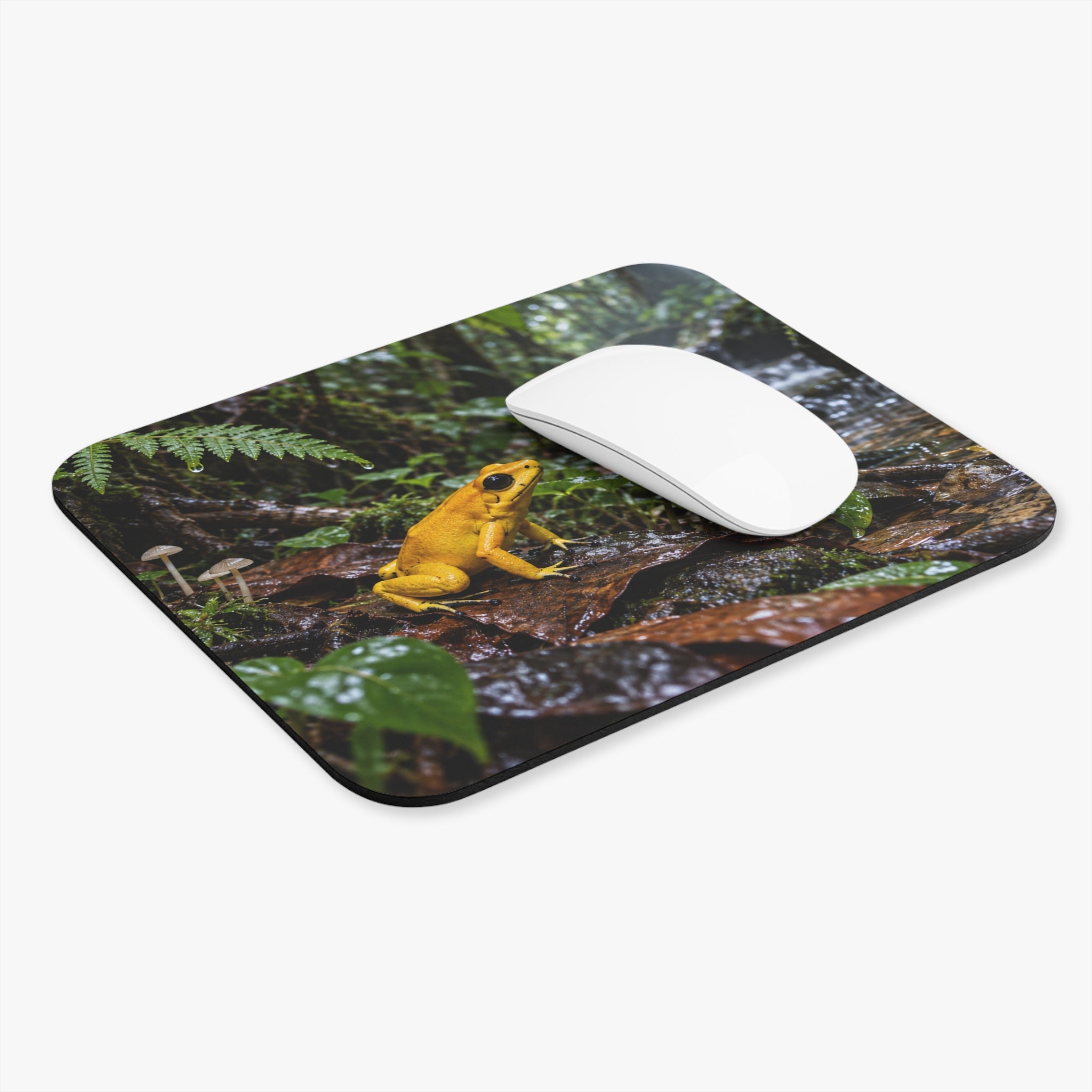 Golden Poison Frog Mouse Pad Phyllobates Terribilis Rainforest Wildlife Colorful Amphibian