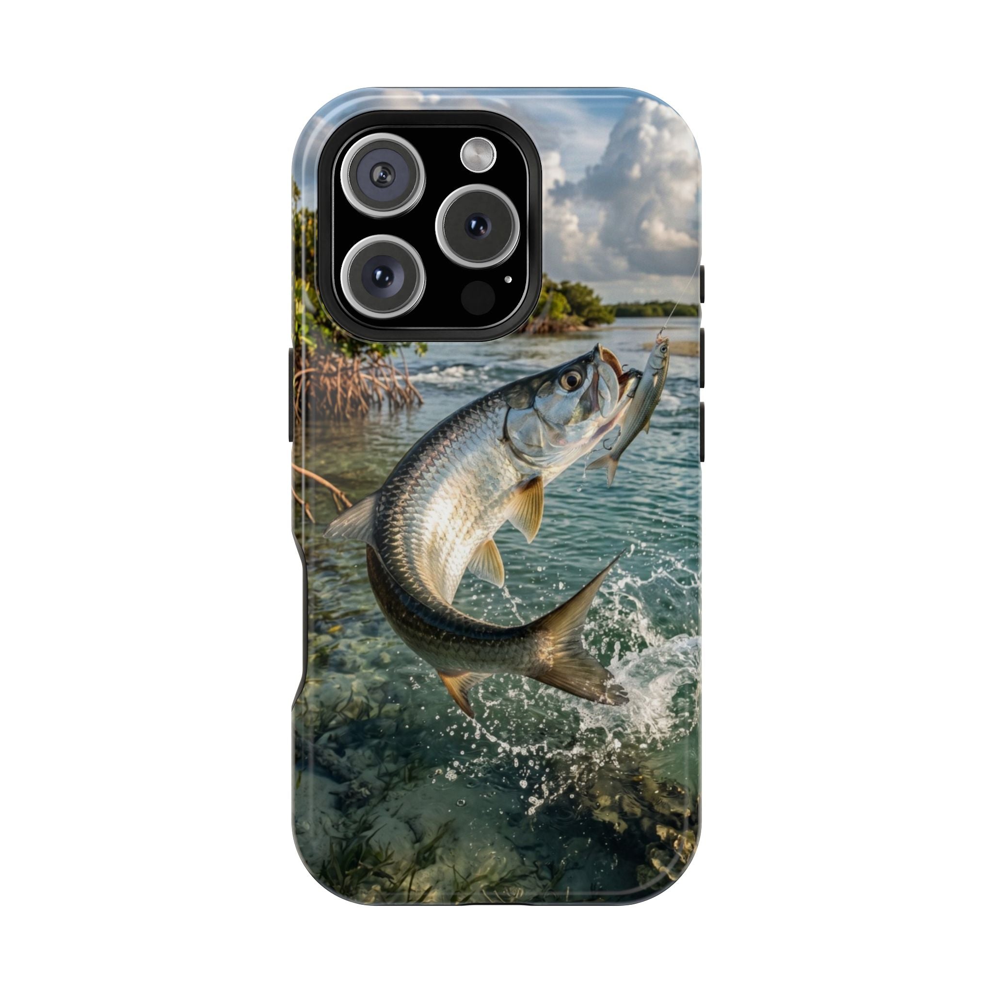 Tarpon Fishing Fish Phone Case MagSafe Compatible for iPhone & Samsung Galaxy | Tarpon Fisherman Gift | Dual Layer Tough Case