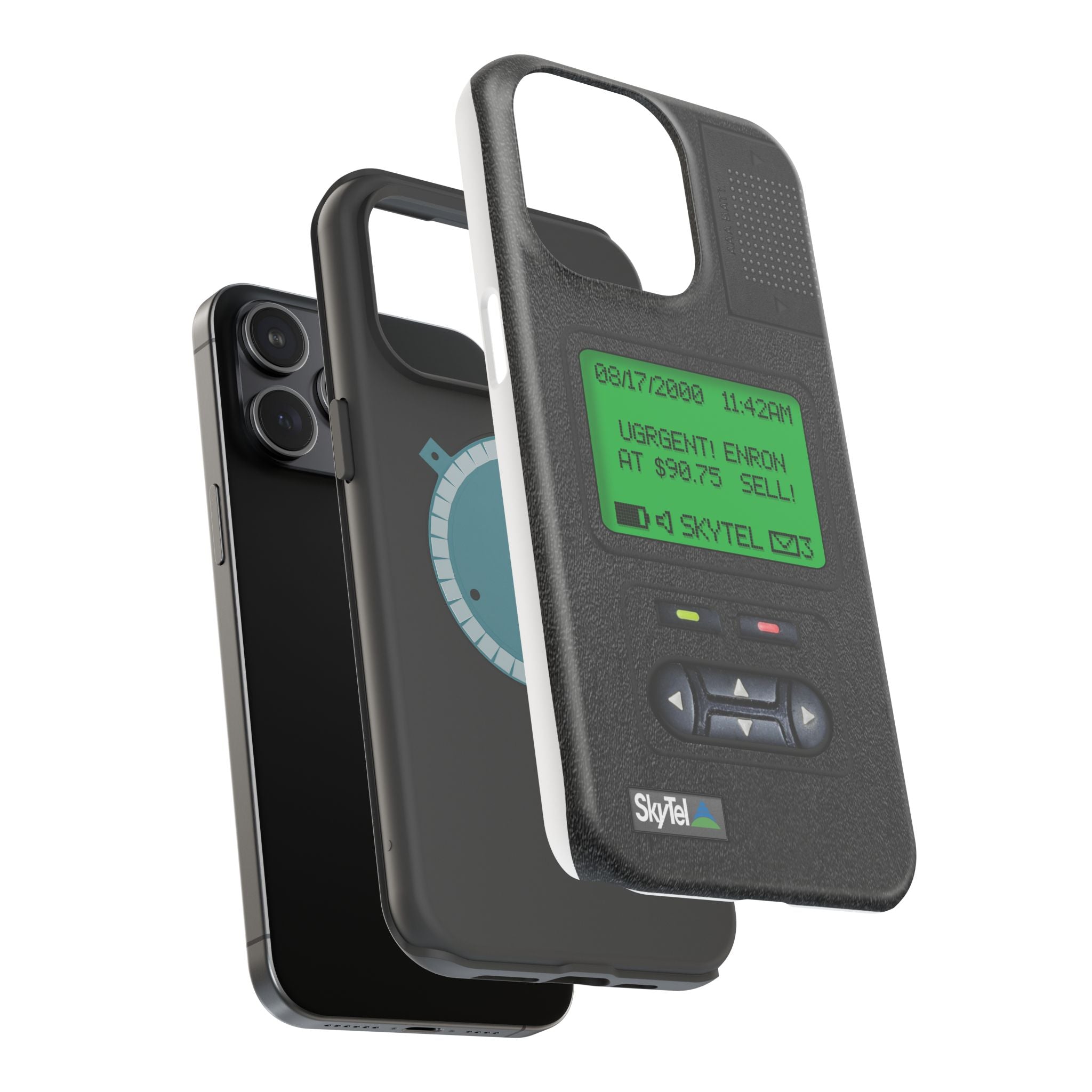 Pager Look Retro Tech Phone Case for iPhone Beeper - MagSafe Compatible - Duel layer Protection