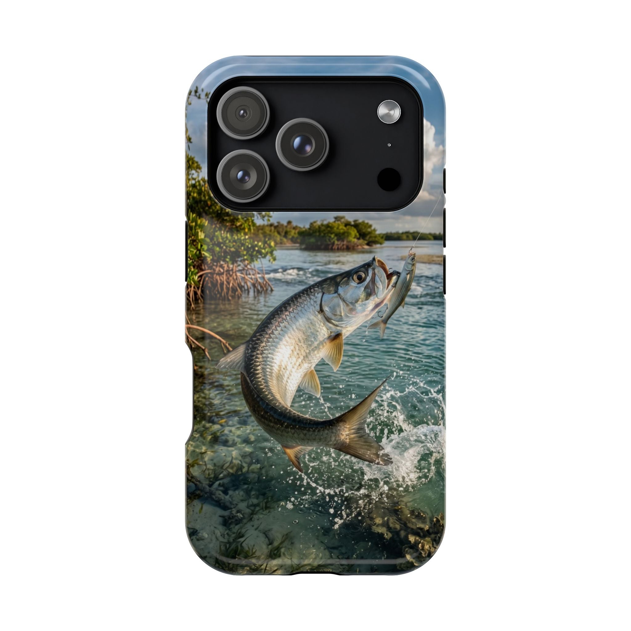 Tarpon Fishing Fish Phone Case MagSafe Compatible for iPhone & Samsung Galaxy | Tarpon Fisherman Gift | Dual Layer Tough Case