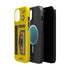 Retro Cassette AM FM Radio iPhone Case, Vintage Walkman Style Phone Case, MagSafe Dual Layer Protective Case Sport Yellow