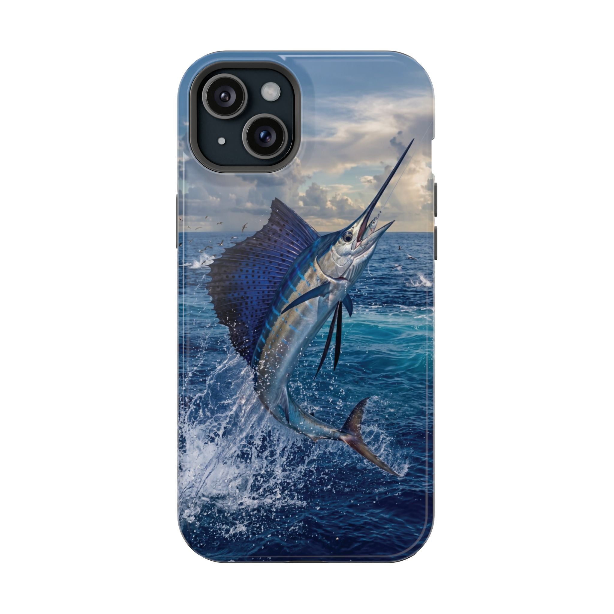 Sailfish Fishing Phone Case MagSafe Compatible for iPhone & Samsung Galaxy | Sailfish Fisherman Gift | Dual Layer Tough Case