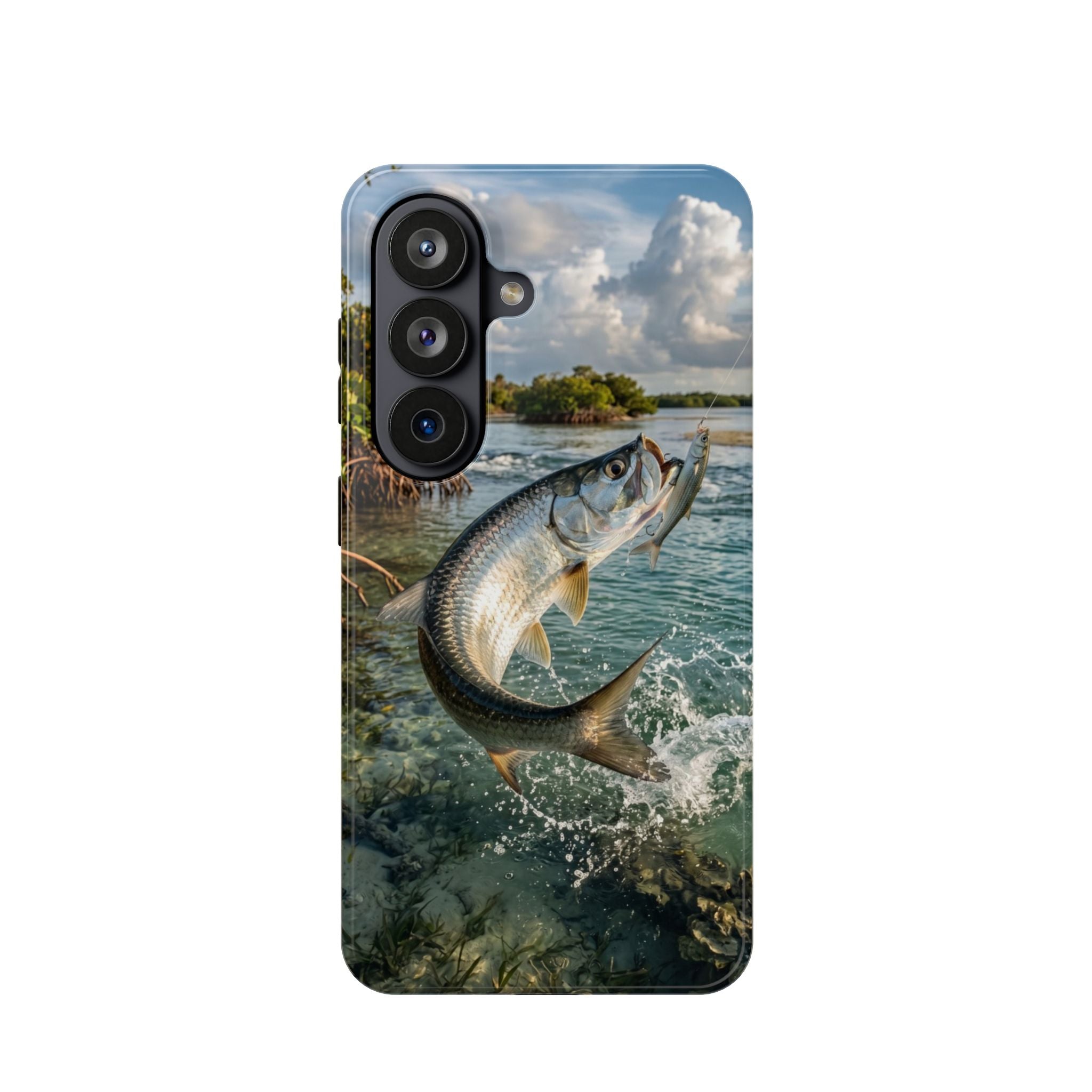 Tarpon Fishing Fish Phone Case MagSafe Compatible for iPhone & Samsung Galaxy | Tarpon Fisherman Gift | Dual Layer Tough Case
