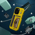 Retro Cassette AM FM Radio iPhone Case, Vintage Walkman Style Phone Case, MagSafe Dual Layer Protective Case Sport Yellow