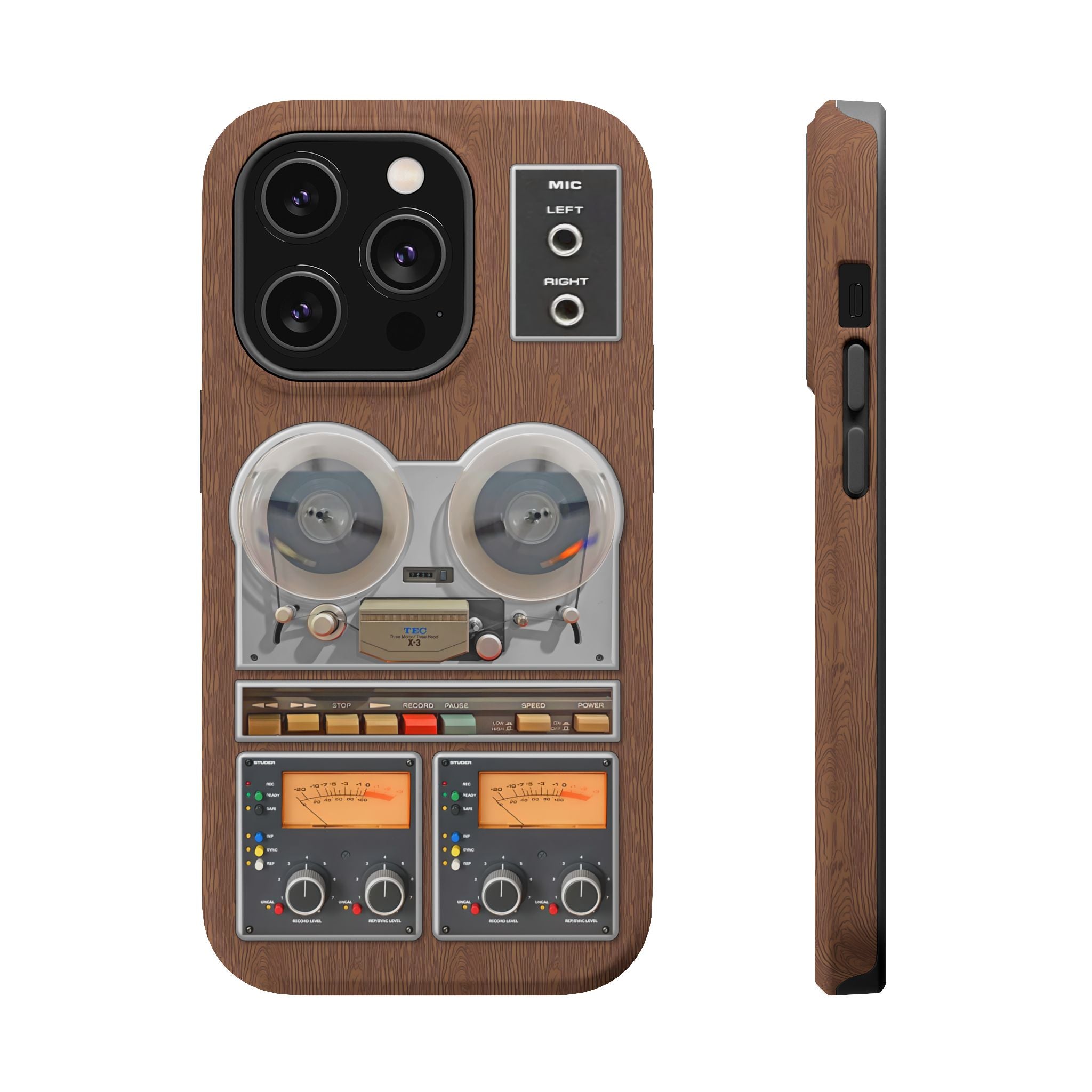 Reel To Reel Tape Deck Retro iPhone MagSafe Phone Case Max Pro Plus 17 16 15 14 13