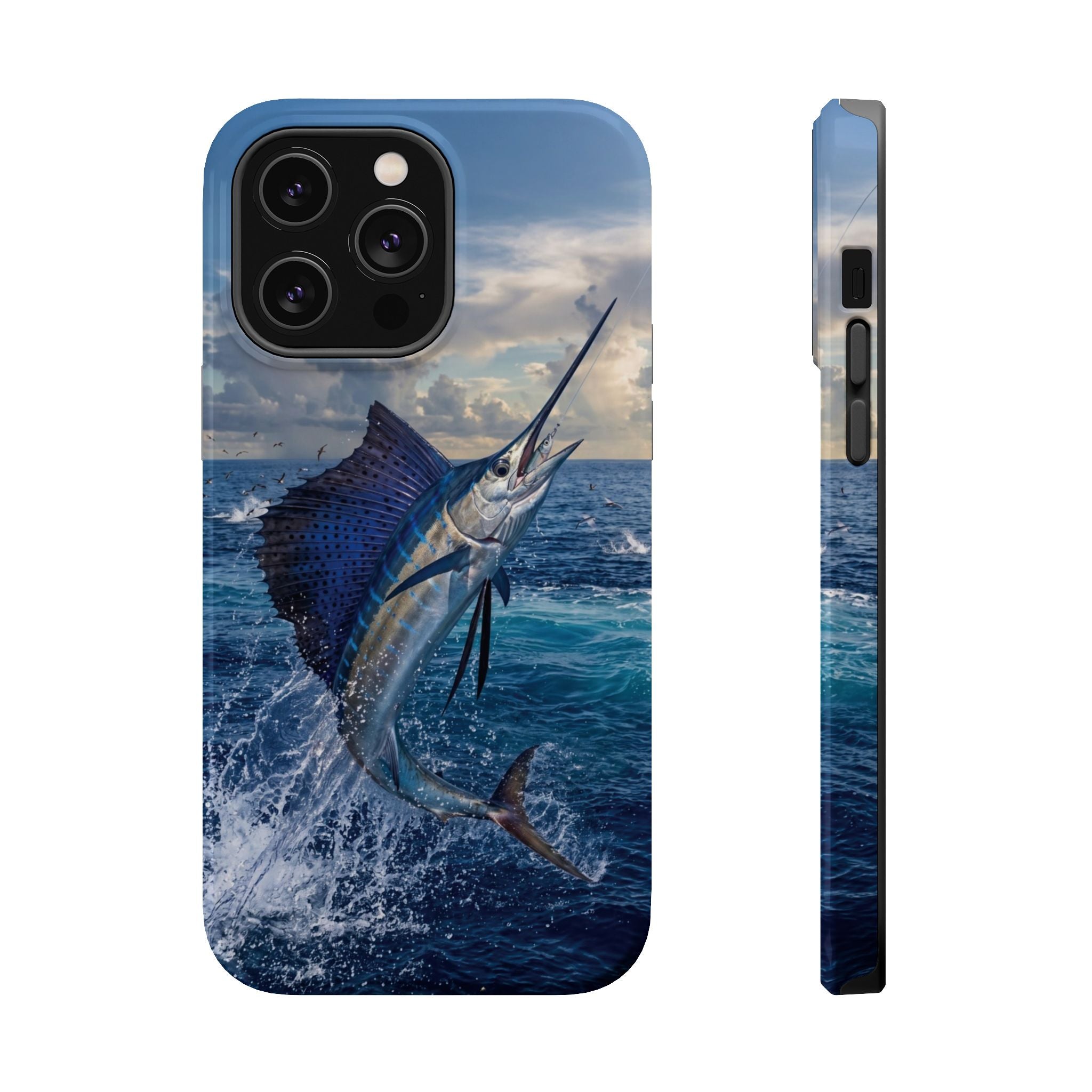 Sailfish Fishing Phone Case MagSafe Compatible for iPhone & Samsung Galaxy | Sailfish Fisherman Gift | Dual Layer Tough Case
