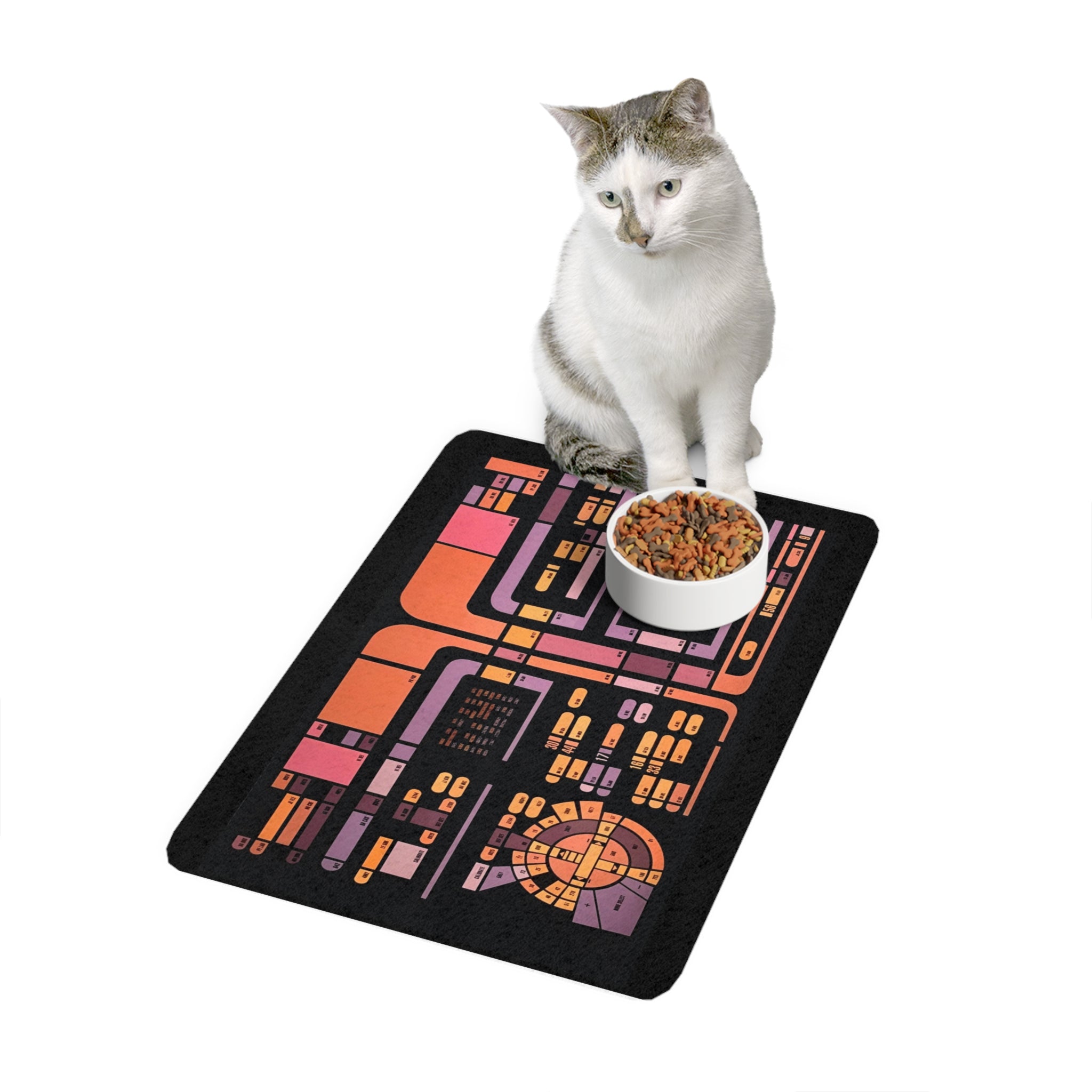 TNG LCARS Pet Food Mat (12x18) - Image From a Screen Used Prop!