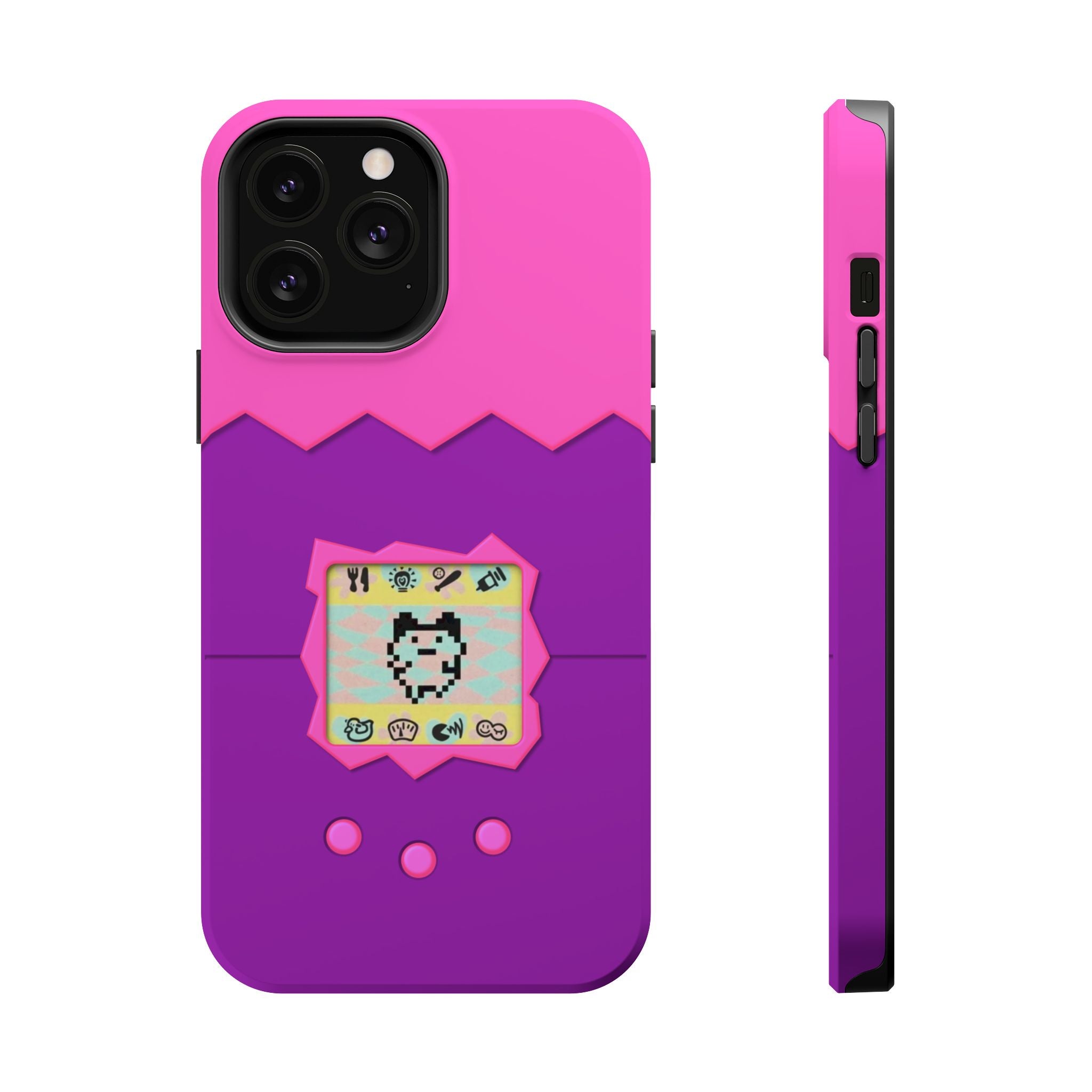 Virtual Pet Magnetic iPhone MagSafe Compatible Impact-Resistant Case Retro 90s