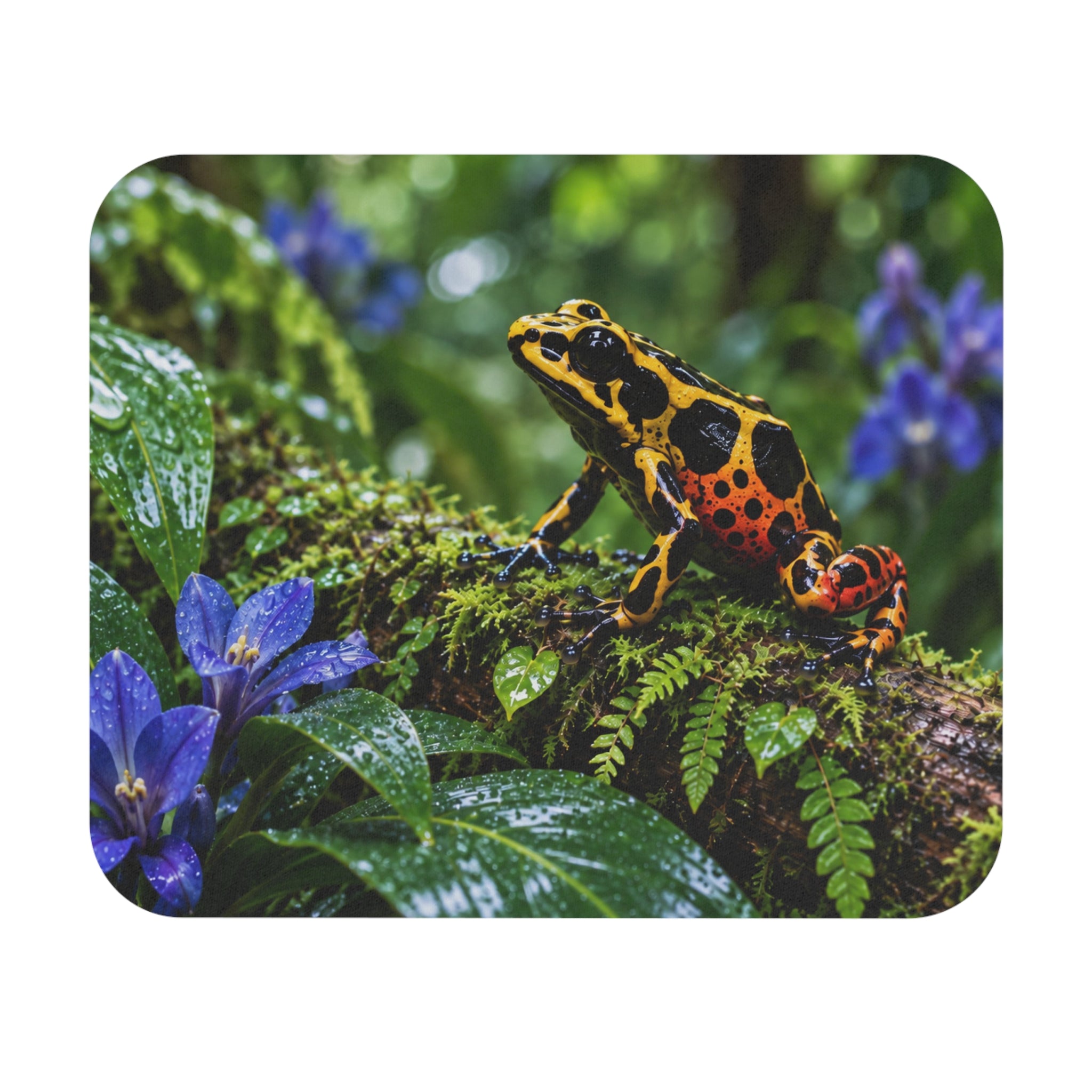 Harlequin Frog Mouse Pad Oophaga Histrionica Rainforest Wildlife Colorful Amphibian