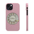 Retro Pink Princess Rotary Dial Slimline iPhone Case - 15 14 13 12 Pro Max Mini