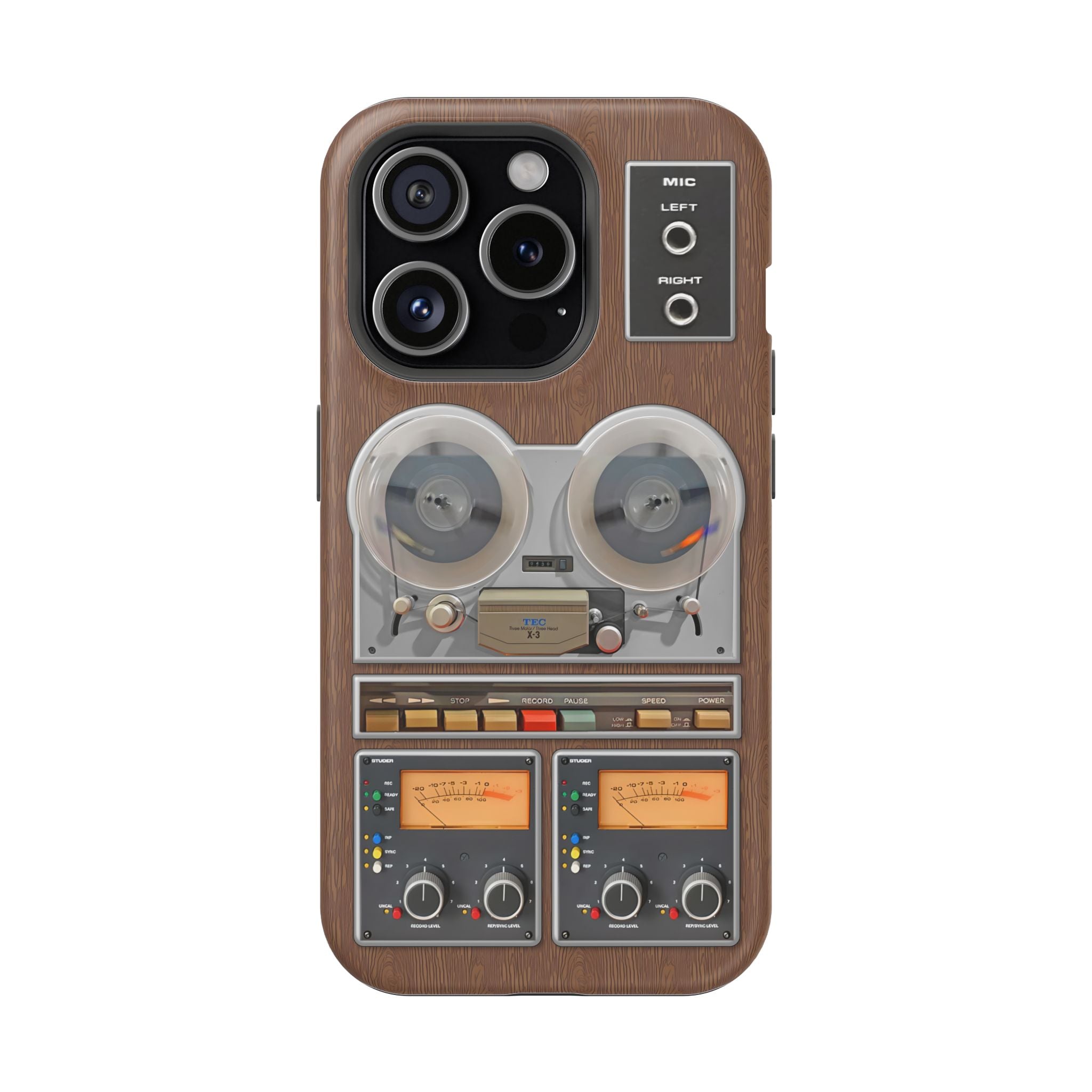 Reel To Reel Tape Deck Retro iPhone MagSafe Phone Case Max Pro Plus 17 16 15 14 13