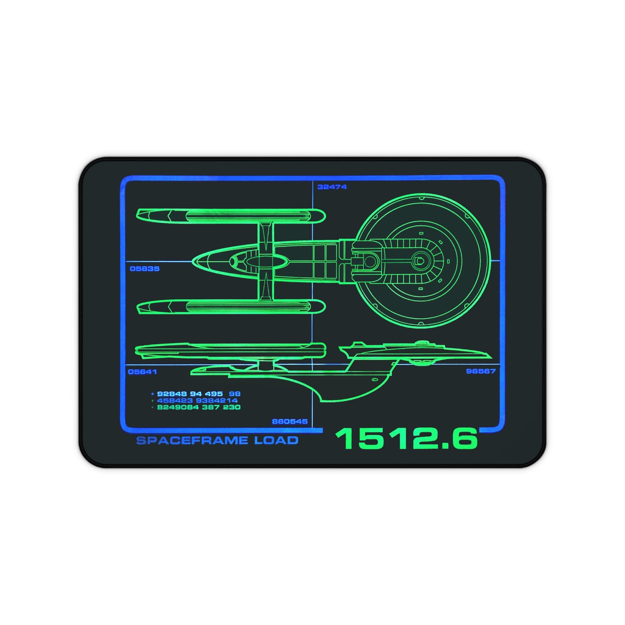 LCARS Desk Mat Prop -  This image is from a screen used translight! Mouse Pad