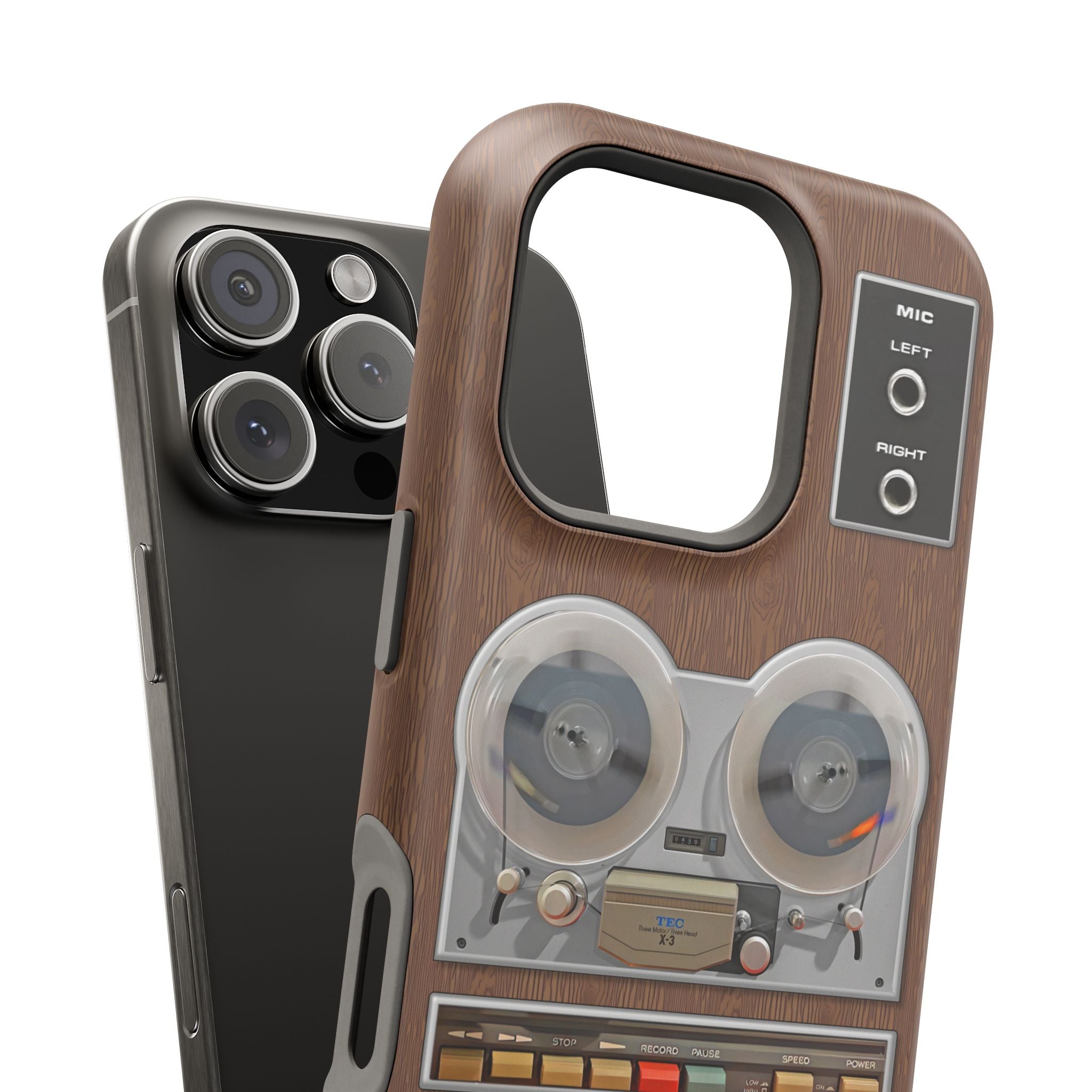 Reel To Reel Tape Deck Retro iPhone MagSafe Phone Case Max Pro Plus 17 16 15 14 13