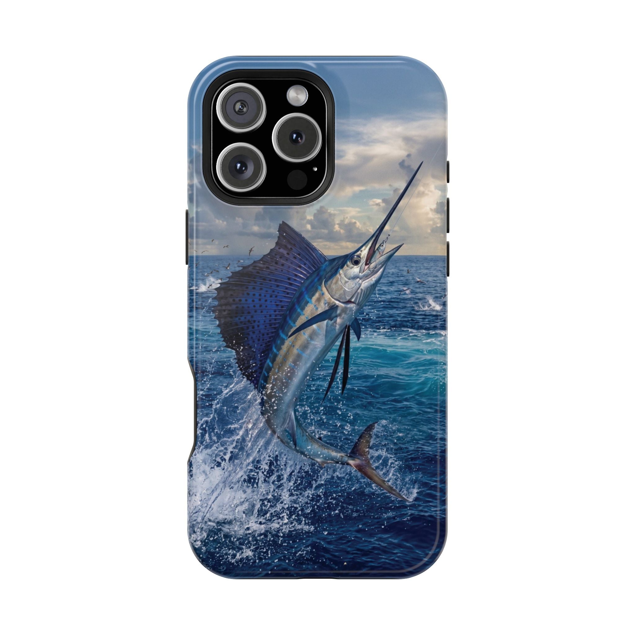 Sailfish Fishing Phone Case MagSafe Compatible for iPhone & Samsung Galaxy | Sailfish Fisherman Gift | Dual Layer Tough Case