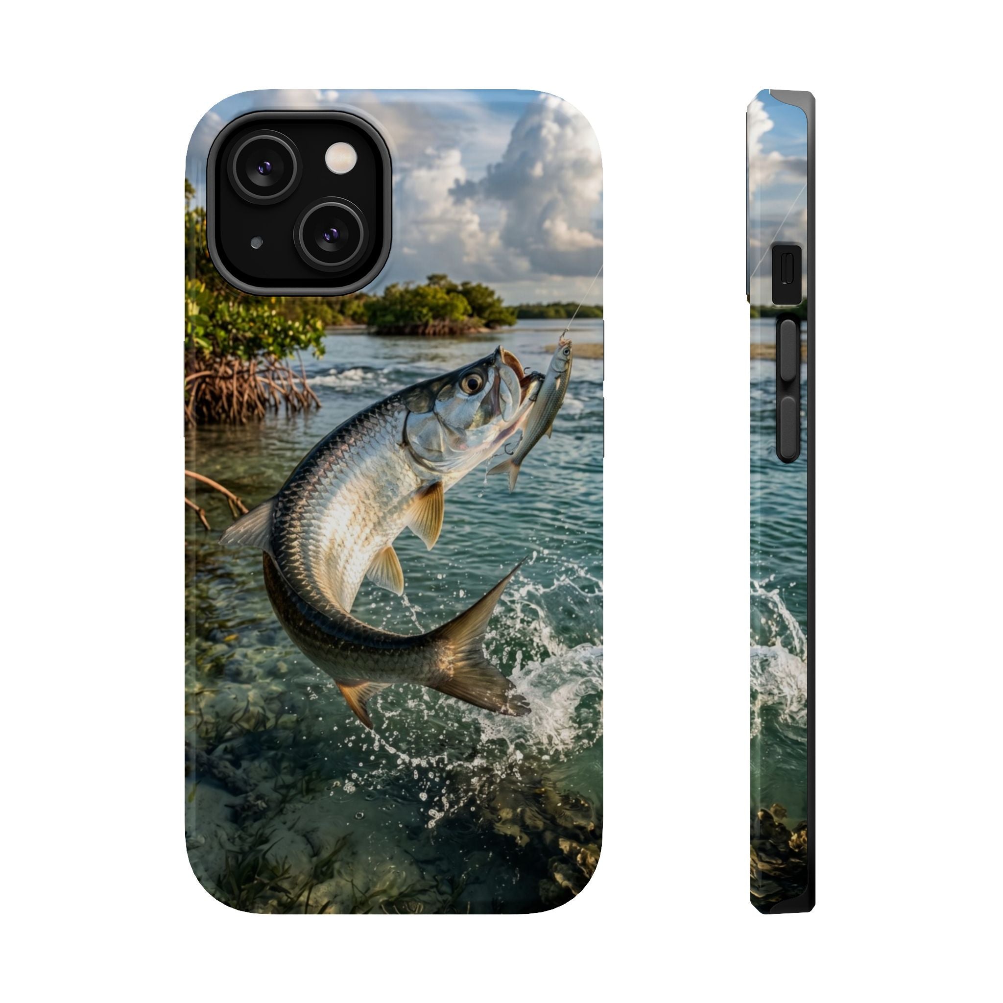 Tarpon Fishing Fish Phone Case MagSafe Compatible for iPhone & Samsung Galaxy | Tarpon Fisherman Gift | Dual Layer Tough Case