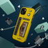 Retro Cassette AM FM Radio iPhone Case, Vintage Walkman Style Phone Case, MagSafe Dual Layer Protective Case Sport Yellow