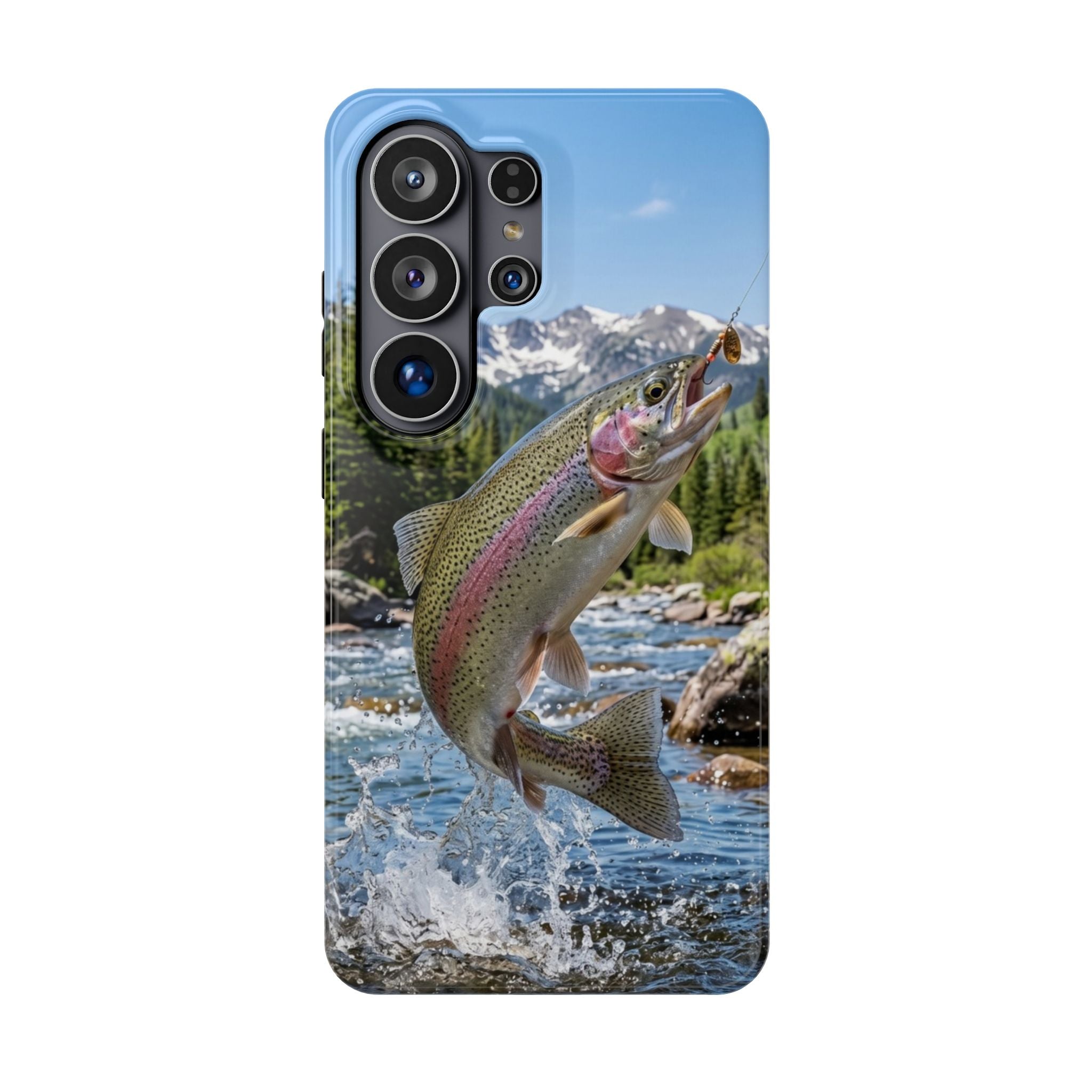 Rainbow Trout Fishing Fish Phone Case MagSafe Compatible for iPhone & Samsung Galaxy | Trout Fisherman Gift | Dual Layer Tough Case
