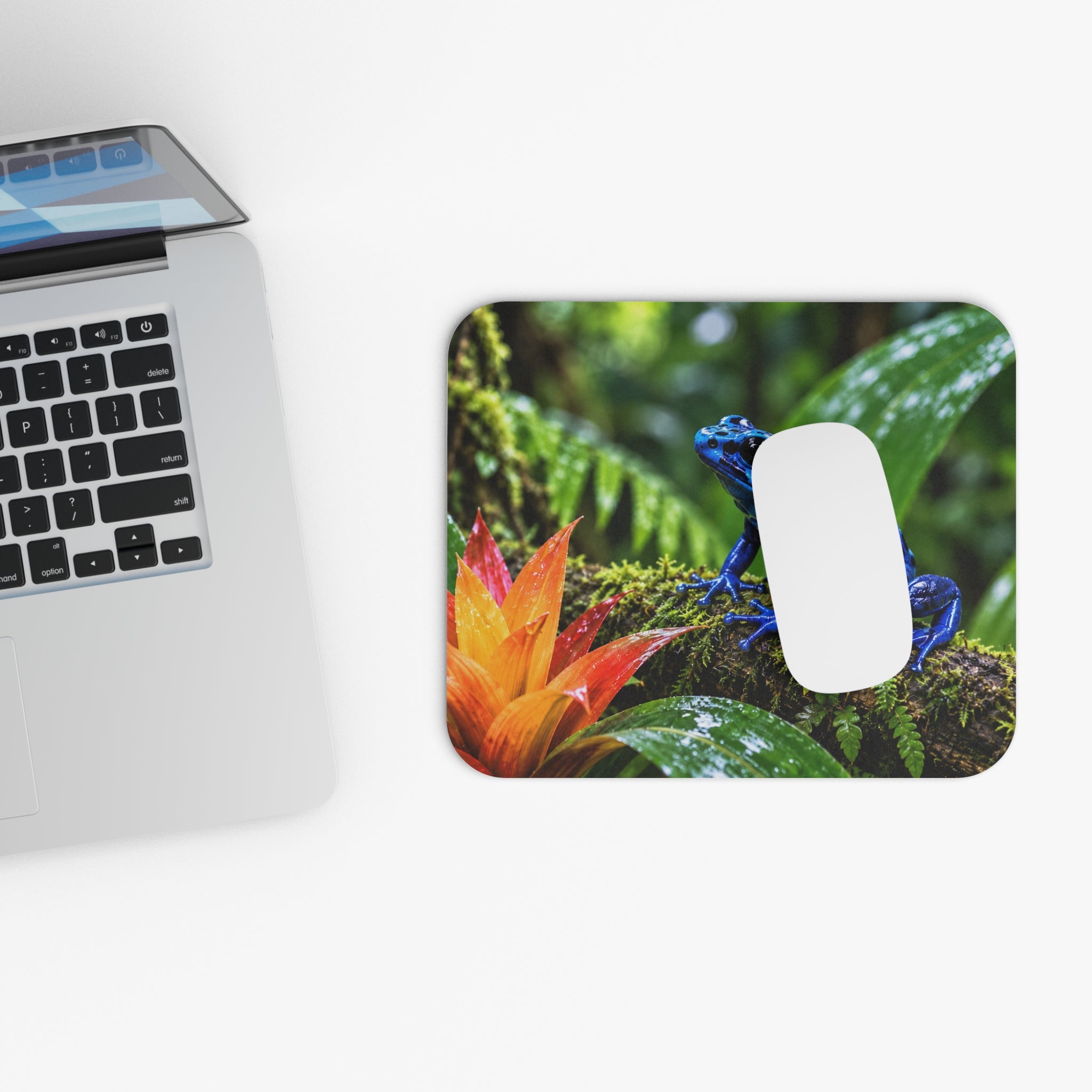 Blue Poison Dart Frog Mouse Pad Dendrobates Tinctorius Rain Forest Wildlife Colorful Amphibian
