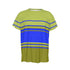 Tight Pants Costume Short Sleeve Green and Blue Striped T-Shirt - Fallon Ferrell