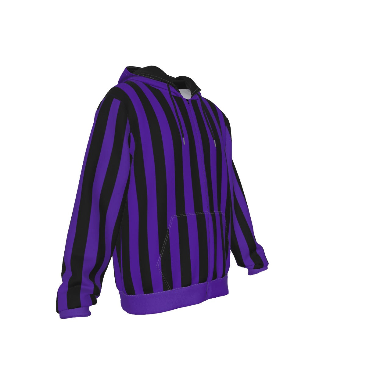 Outcast Purple and Black Striped Hoodie