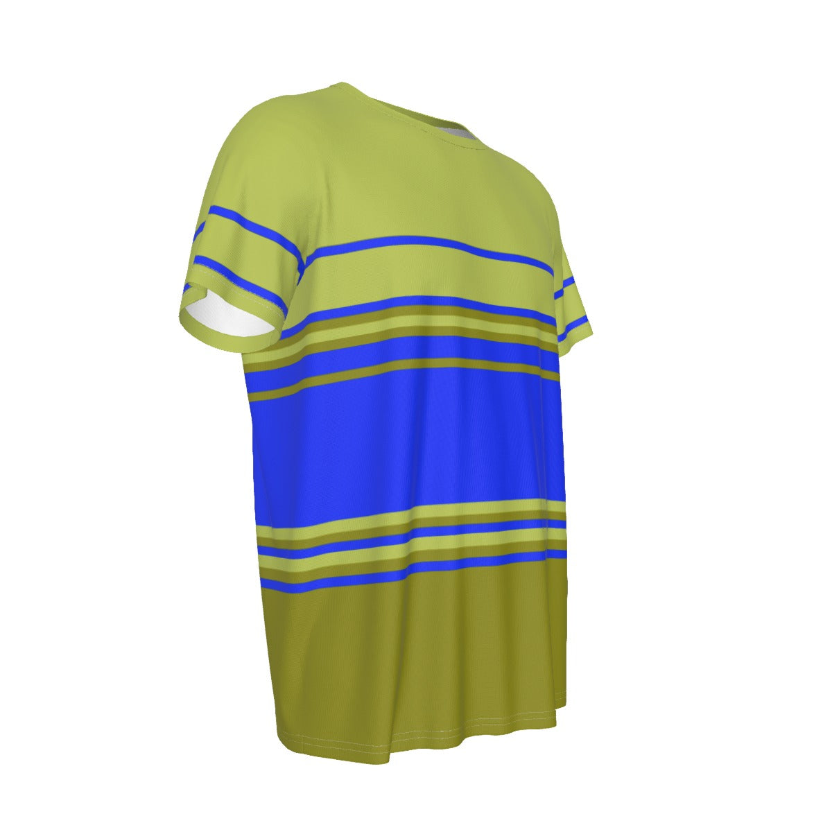 Tight Pants Costume Short Sleeve Green and Blue Striped T-Shirt - Fallon Ferrell