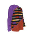 Purple Orange Black Color Block Long Sleeve Shirt, Future Civilian Costume T-Shirt Jake Sisko