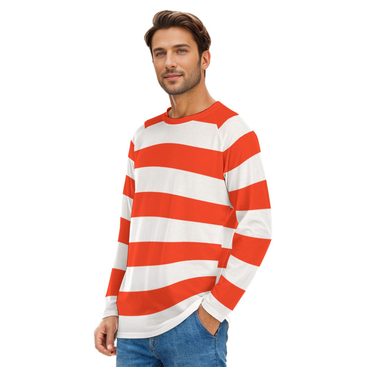 Waldo or Buggy Red and White Striped Shirt Costume