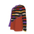 Purple Orange Black Color Block Long Sleeve Shirt, Future Civilian Costume T-Shirt Jake Sisko