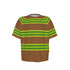 Cobain Look Brown Shirt Green Stripes Drop-shoulder T-shirt Sweater Tribute