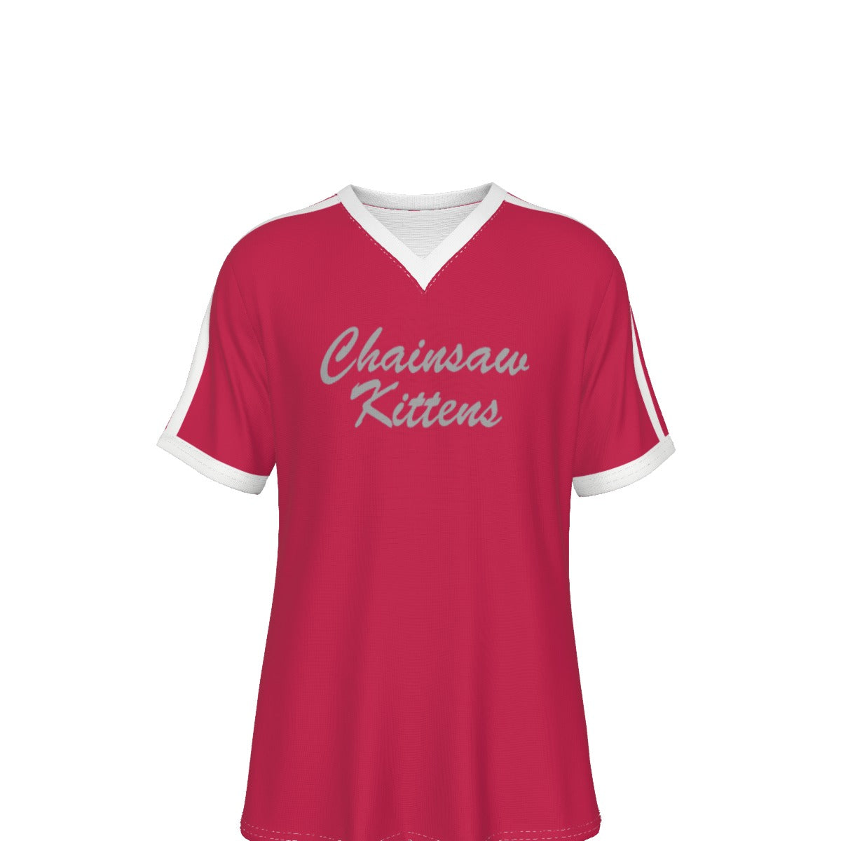 Chainsaw Kittens V-Neck T-Shirt Costume Marc