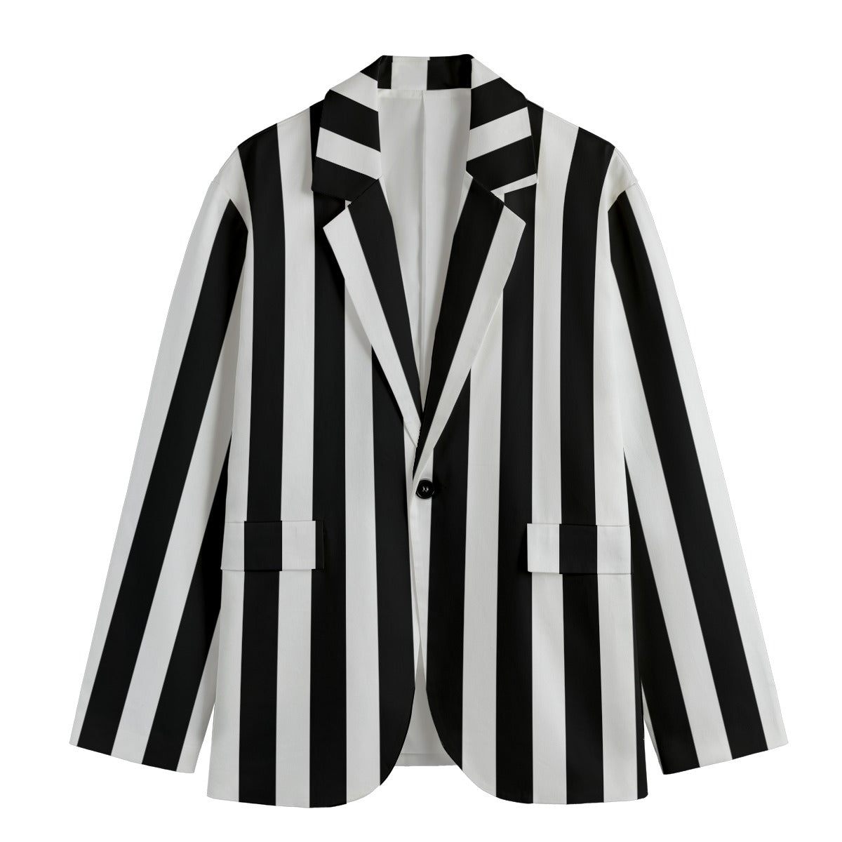 Black and White Striped Sport Coat Blazer Costume Dress Coat