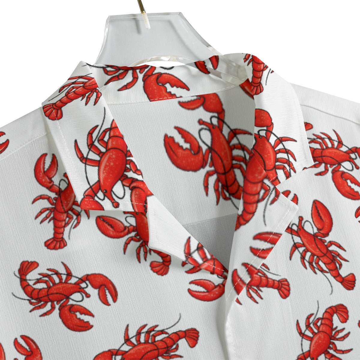 Lobster Shirt Print Hawaiian Cut Costume Kramer - Mid-Century Modern