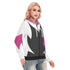 Gwen Spider Web Women's Zip Hoodie Costume Black and White