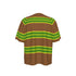 Cobain Look Brown Shirt Green Stripes Drop-shoulder T-shirt Sweater Tribute