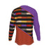 Purple Orange Black Color Block Long Sleeve Shirt, Future Civilian Costume T-Shirt Jake Sisko