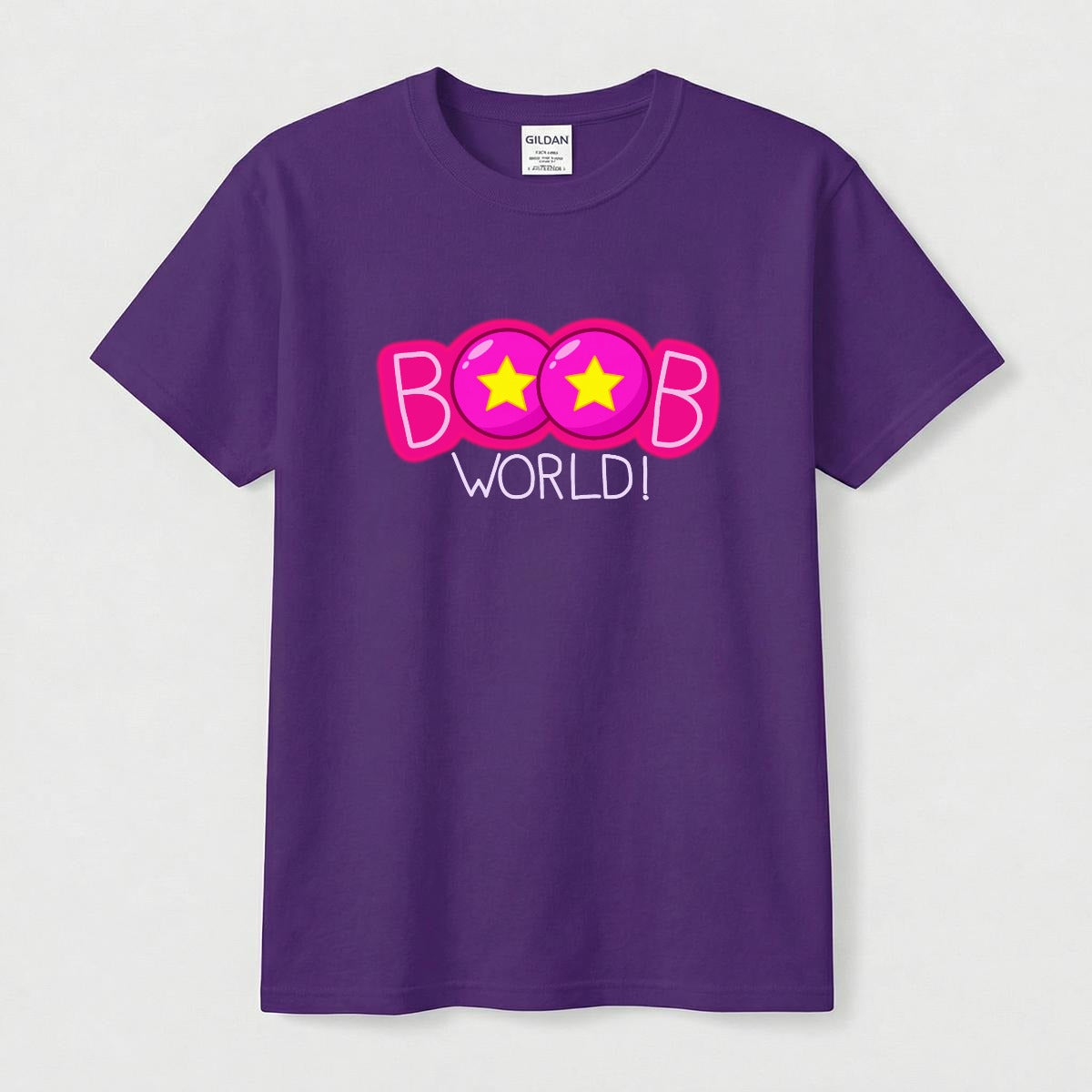 Boob World Men's T-Shirt |Gildan 5000 Double DTG Rick and Morty