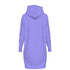 Women's Polar Bear Long Hoodie Sweatshirt Dress Blue Purple