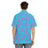 Rocko Retro Modern 90's 80's Hawaiian Shirt - Blue With Pink Triangles - Costume