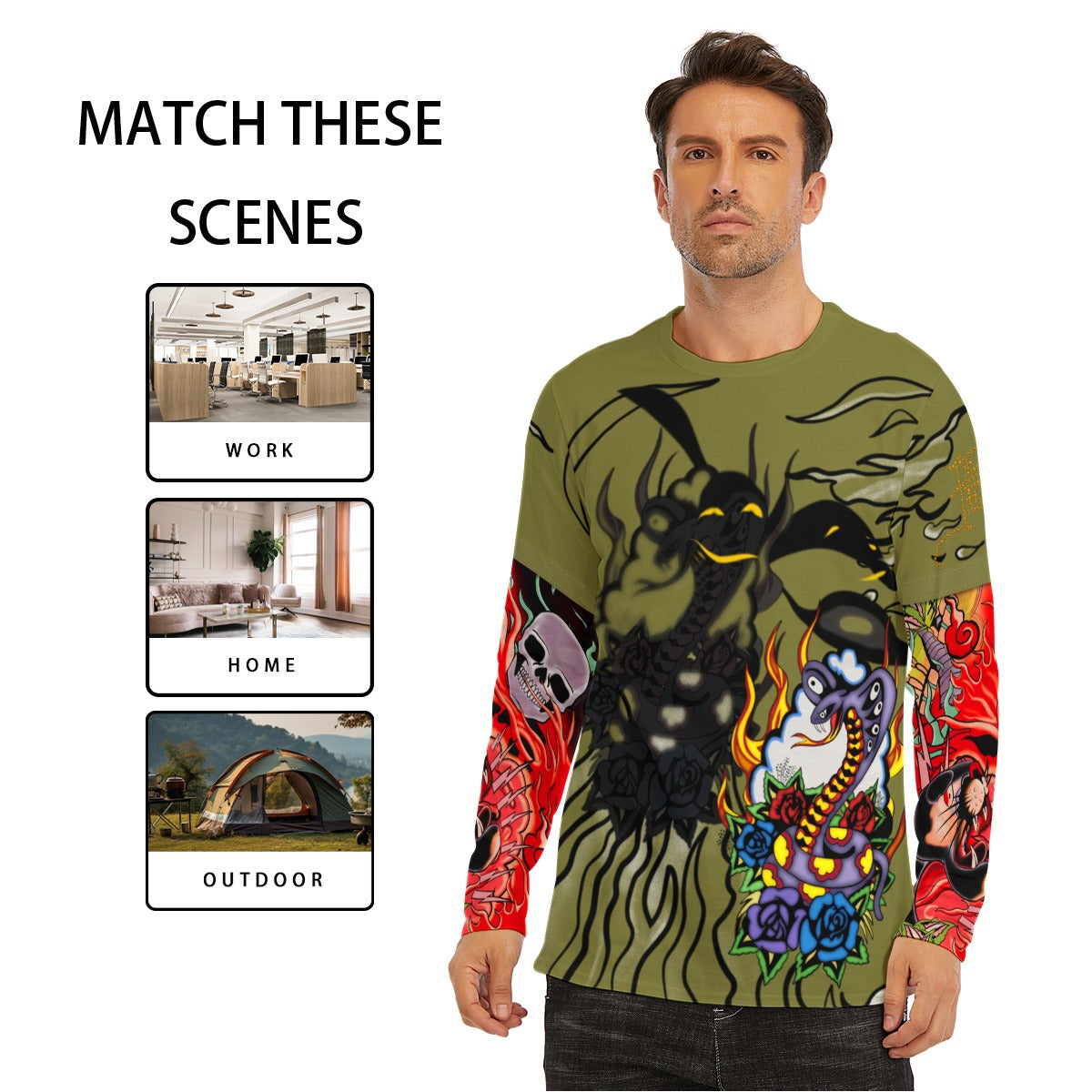 Stefon Bill Hader Stephon Costume Shirt in Cotton SNL