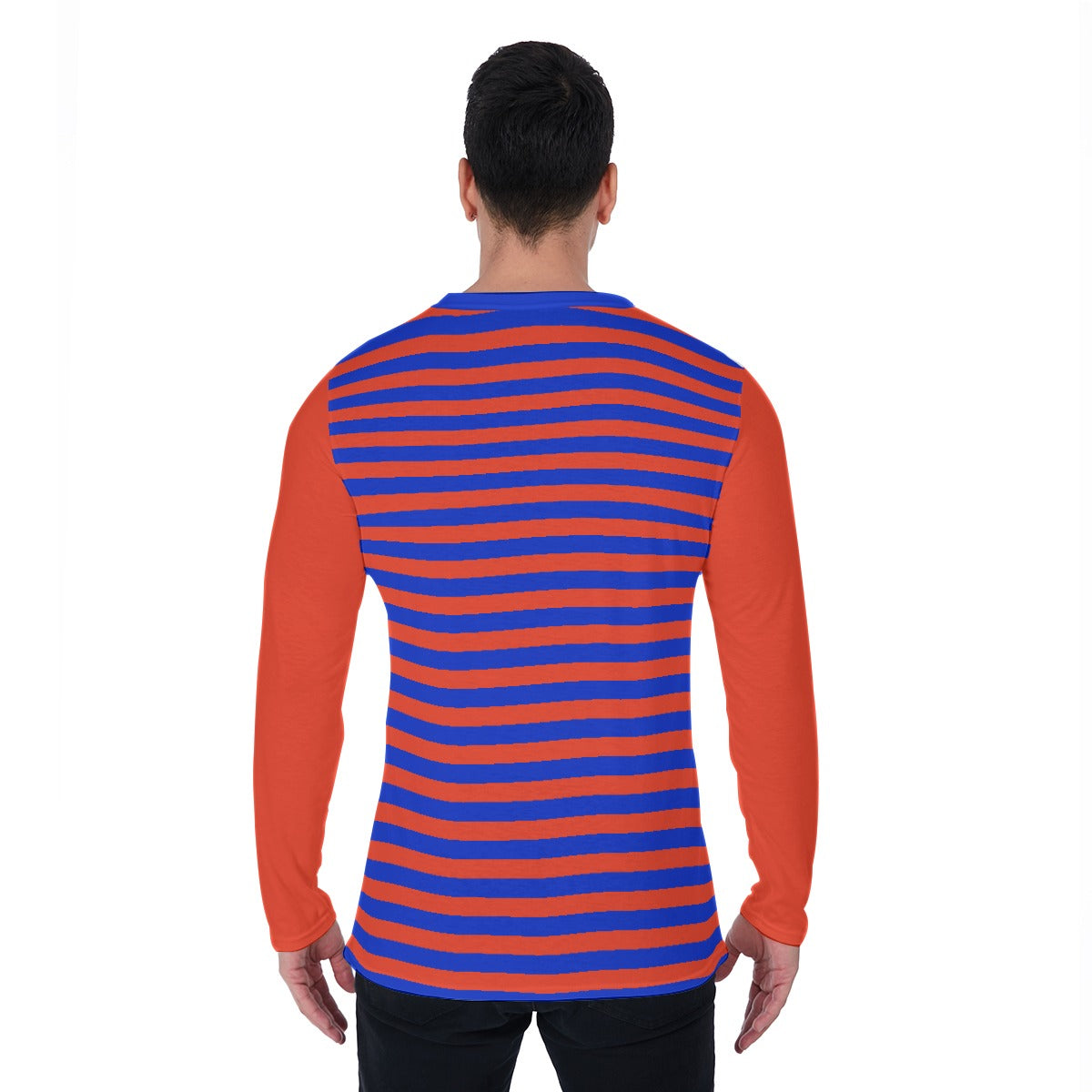 Arnie The Strongest Man In The World Shirt Costume Red and Blue Striped Shirt