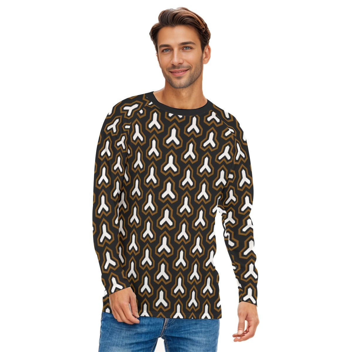 Zoolander Costume Male Model Geometric Pattern Shirt Derek – Judy's ...