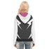 Gwen Spider Web Women's Zip Hoodie Costume Black and White