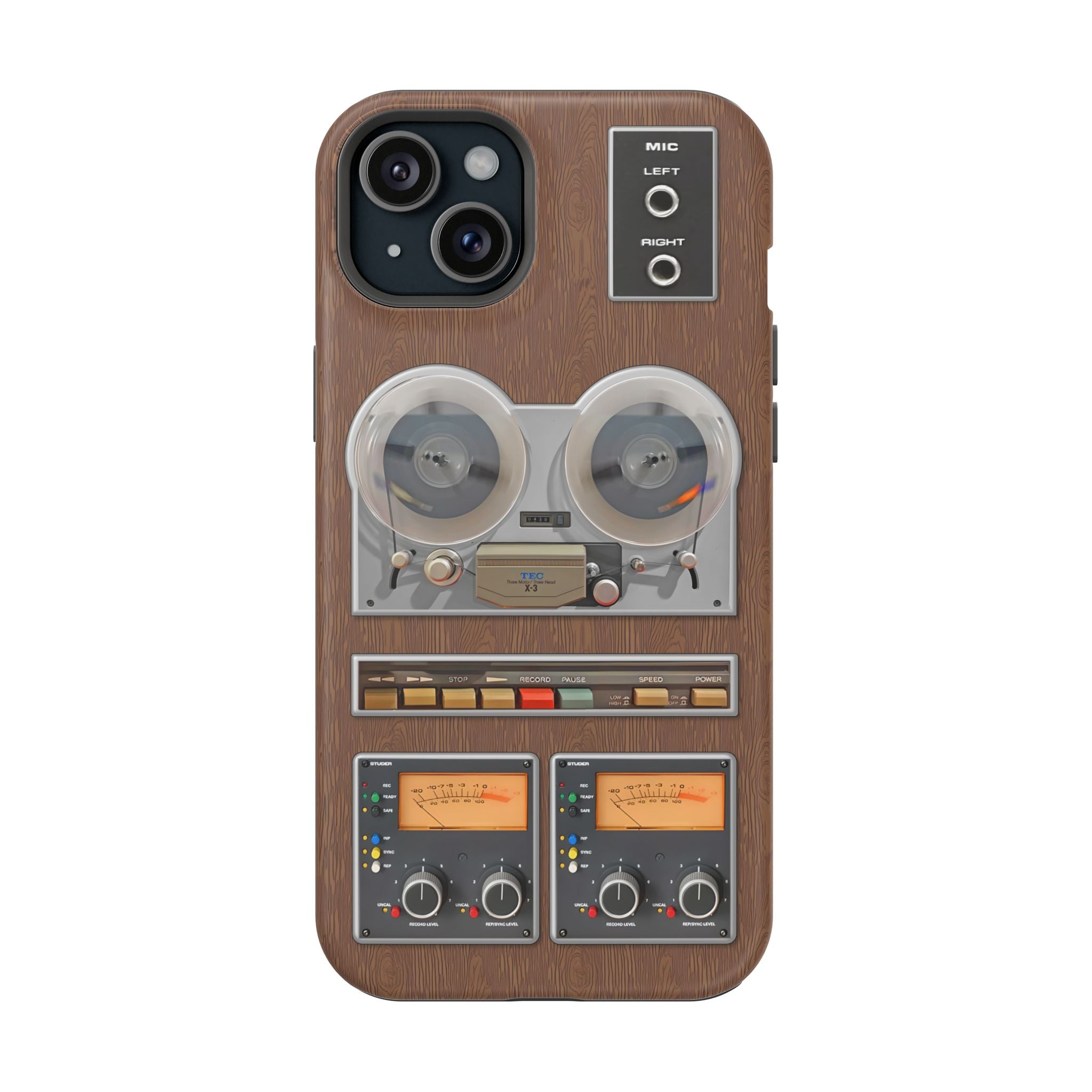 Reel To Reel Tape Deck Retro iPhone MagSafe Phone Case Max Pro Plus 17 16 15 14 13