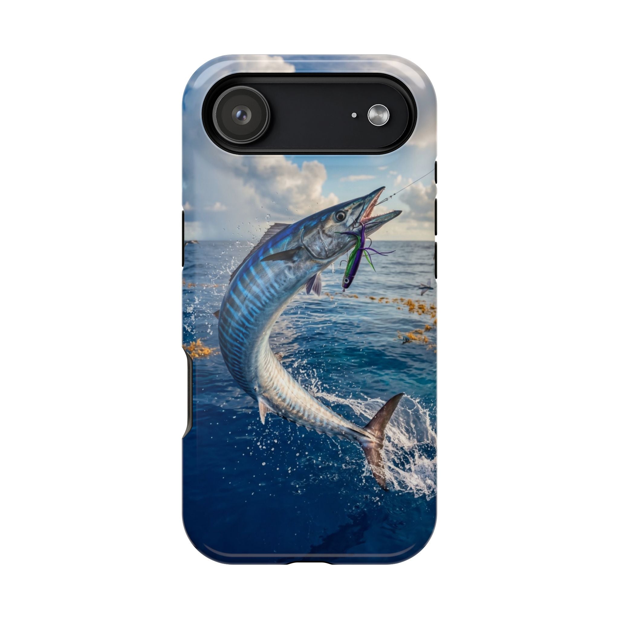 Wahoo Fishing Fish Phone Case MagSafe Compatible for iPhone & Samsung Galaxy | Wahoo Fisherman Gift | Dual Layer Tough Case
