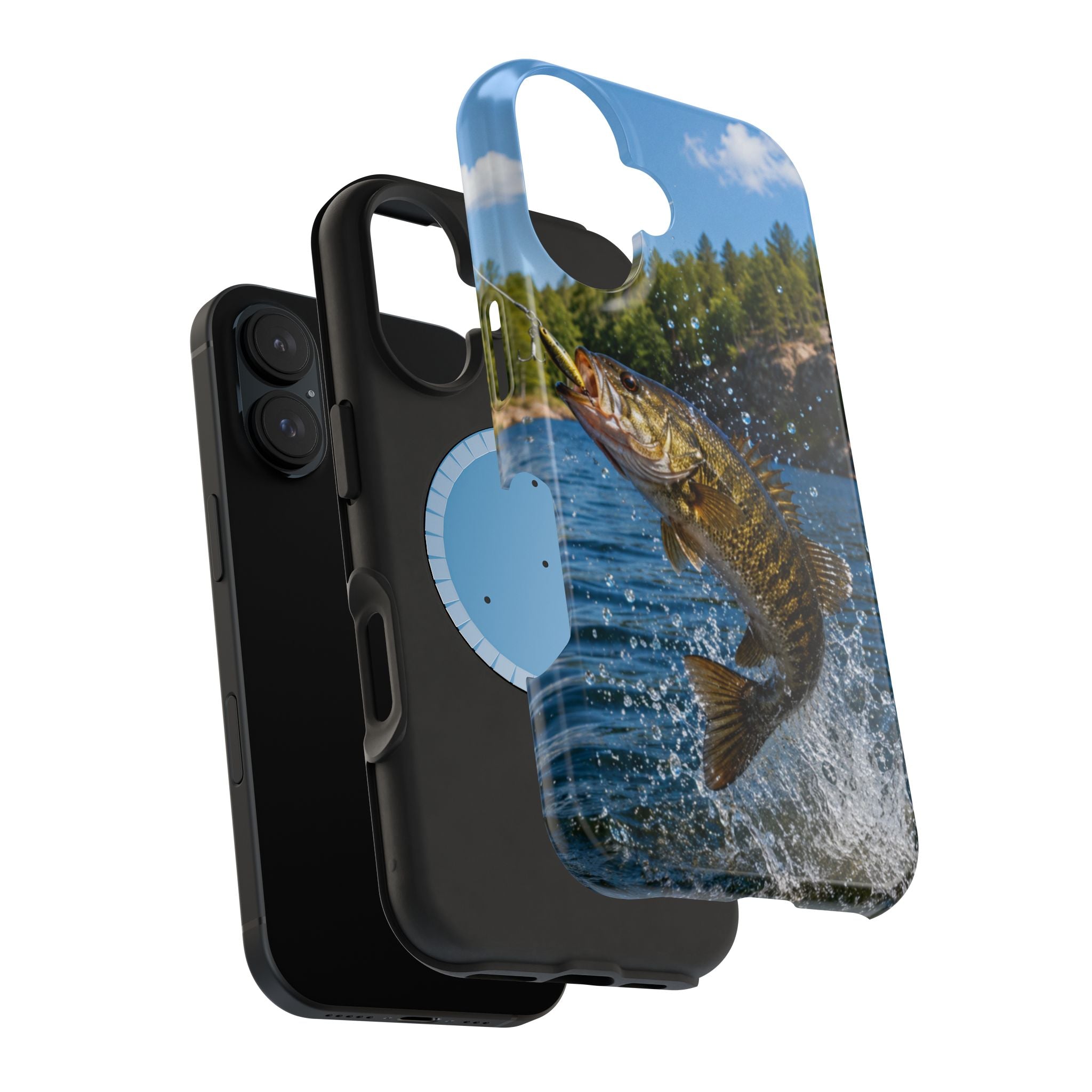 Smallmouth Bass Fishing Fish Phone Case MagSafe Compatible for iPhone & Samsung Galaxy | Bass Fisherman Gift | Dual Layer Tough Case