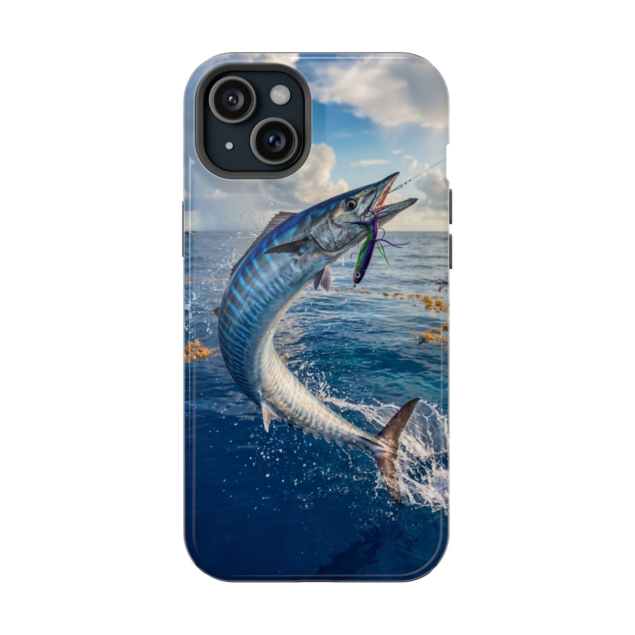 Wahoo Fishing Fish Phone Case MagSafe Compatible for iPhone & Samsung Galaxy | Wahoo Fisherman Gift | Dual Layer Tough Case