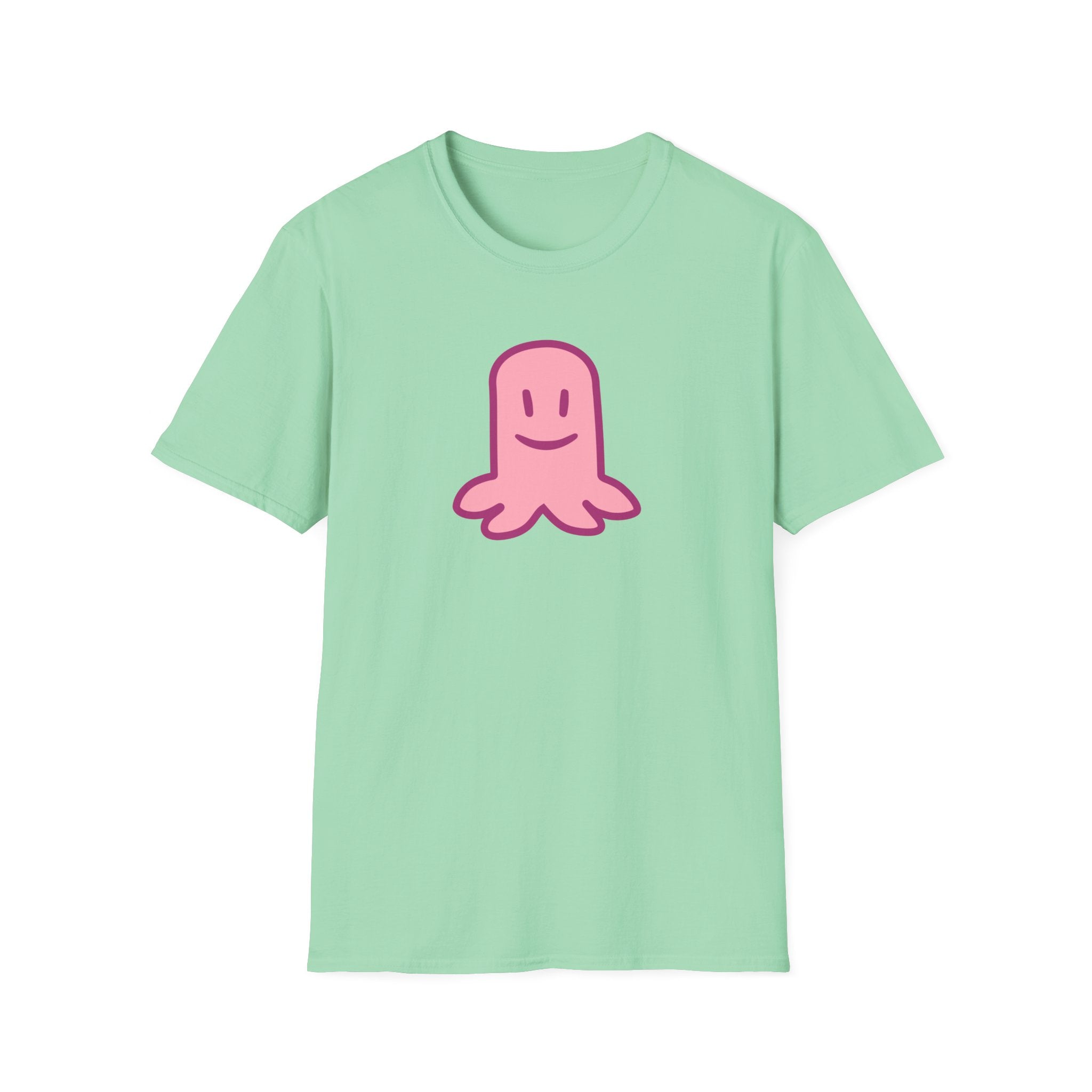 Star Pink Octopus on  Mint Green Shirt Butterfly