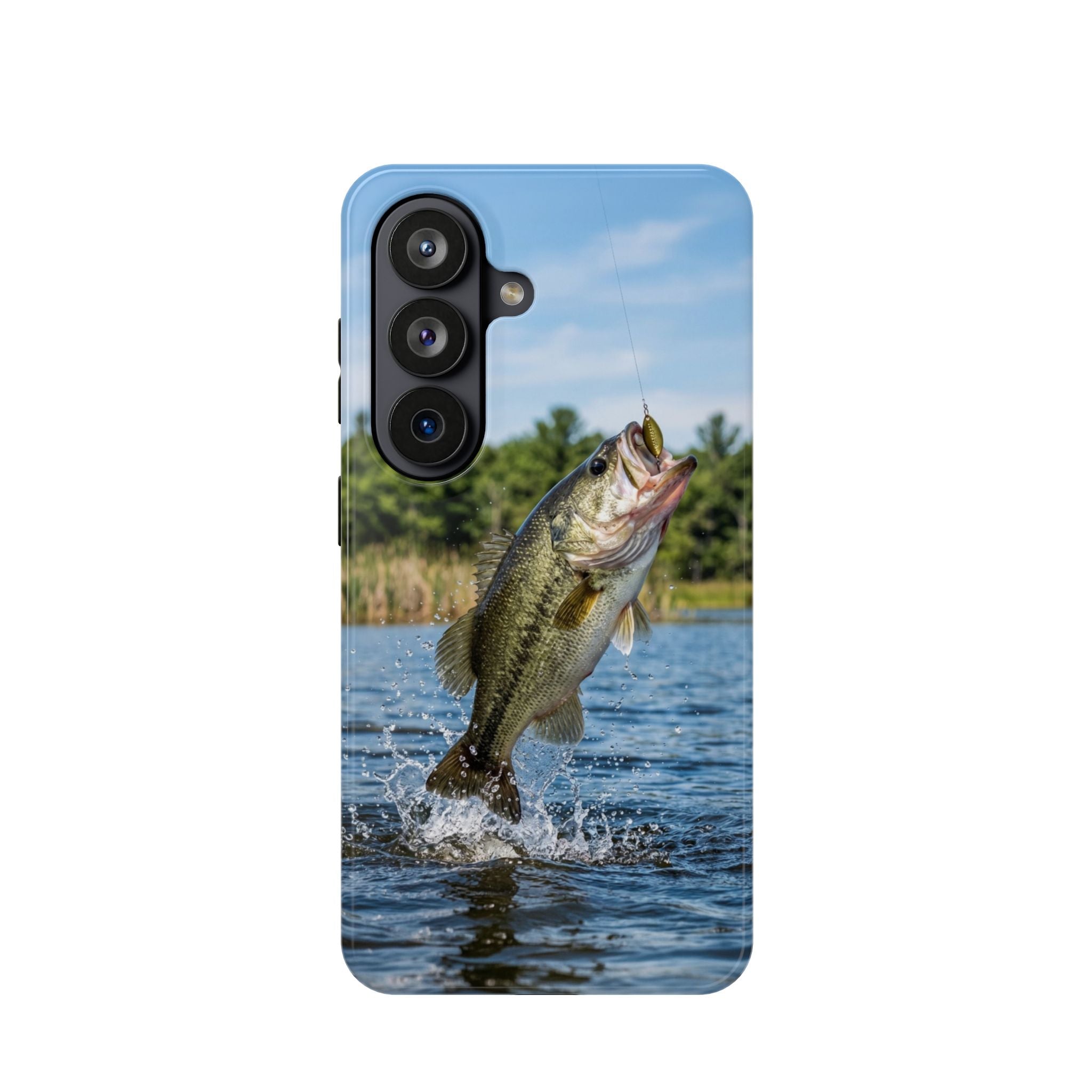 Largemouth Bass Fishing Fish Phone Case MagSafe Compatible for iPhone & Samsung Galaxy | Bass Fisherman Gift | Dual Layer Tough Case