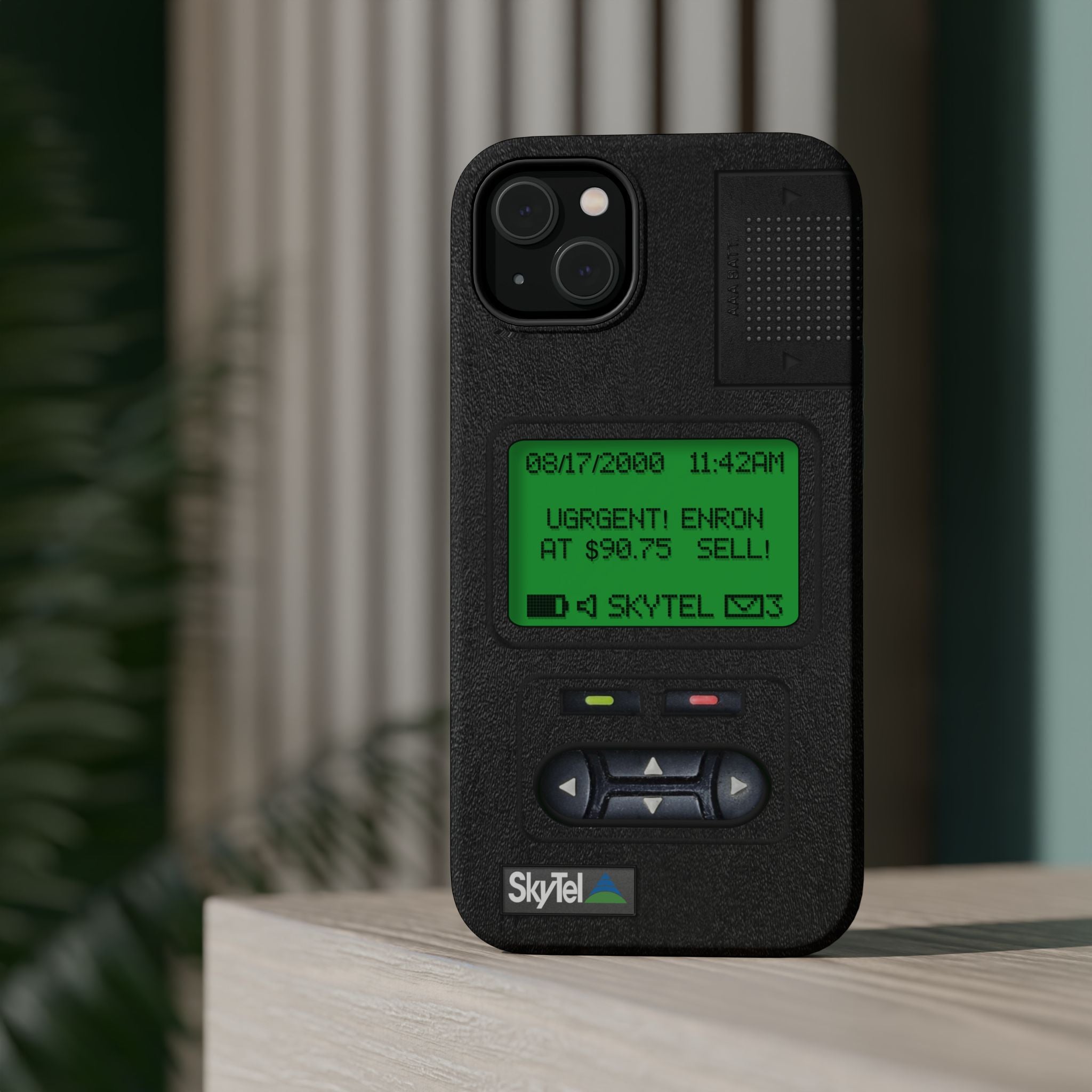 Pager Look Retro Tech Phone Case for iPhone Beeper - MagSafe Compatible - Duel layer Protection